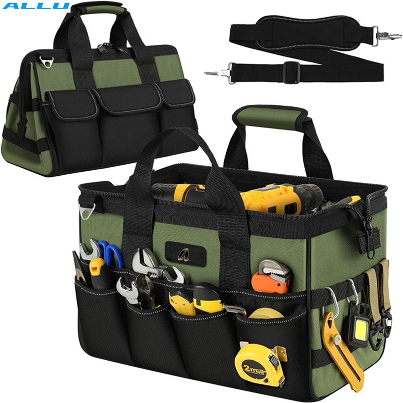 Factory Overall Pick Heavy-Duty Portable Tool Bag Waterproof Oxford Wide Mouth Multi-Purpose Work Organizer for Electrician
