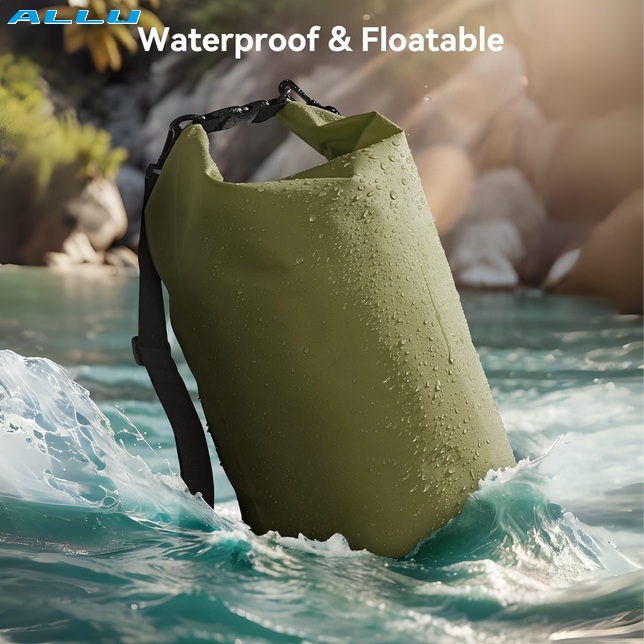 Custom Shoulder Strap 30L Waterproof Dry Bag Ocean Pack with Whistle for Boatin Kayaking Surfing Rafting - ALLU