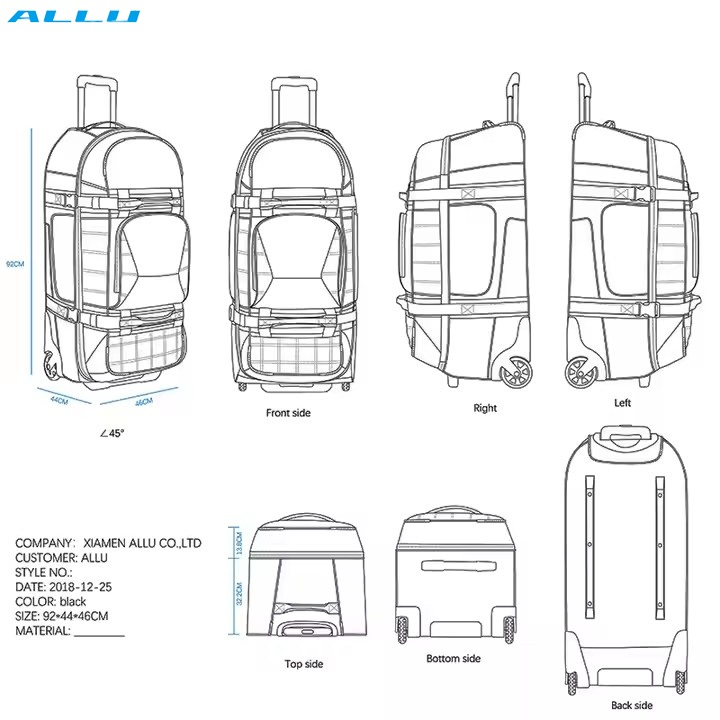 OEM Durable Waterproof Outdoor Luggage Trolley Bag Supplier