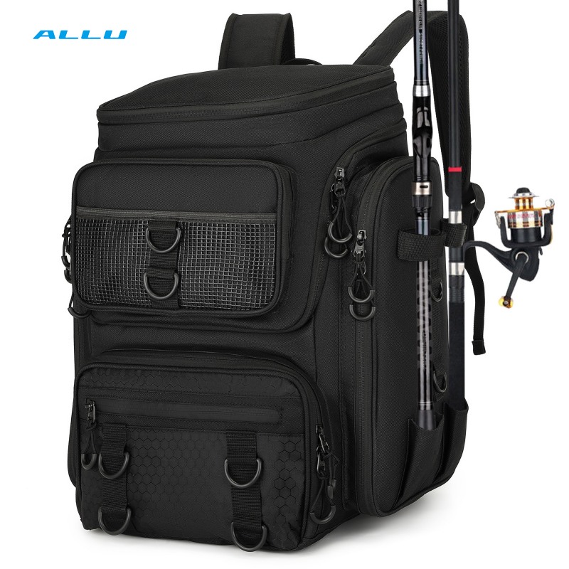 Tackle Bag-Lightweight Fishing Backpack Storage Fishing Gear and Equipment Waterproof Oxford Bags for Outside Hooking - ALLU