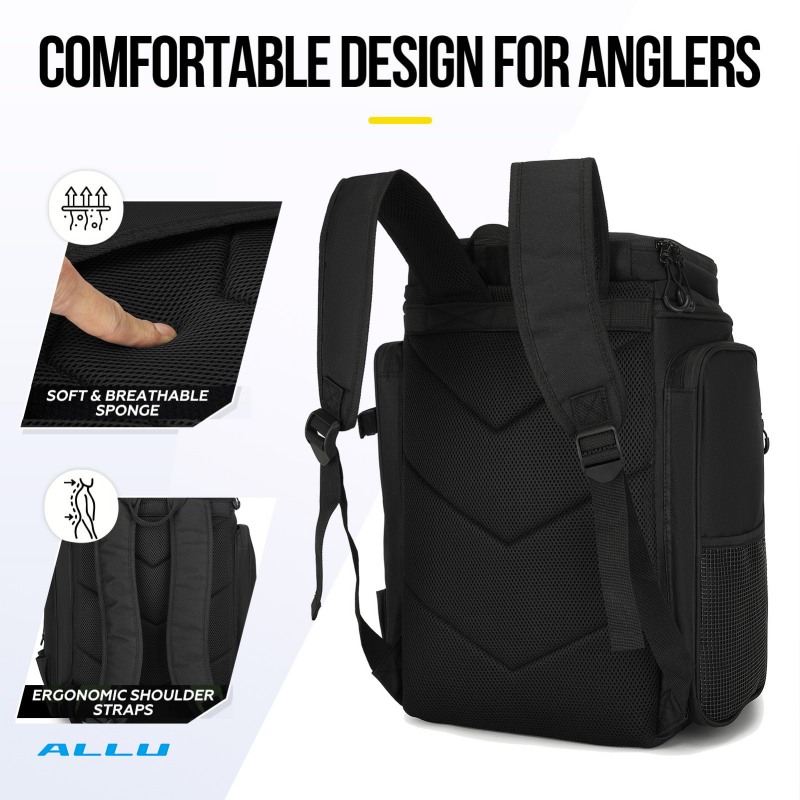 Tackle Bag-Lightweight Fishing Backpack Storage Fishing Gear and Equipment Waterproof Oxford Bags for Outside Hooking - ALLU