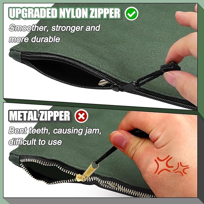 Custom Fashion Colors Durable 6 Pack Canvas Tool Kit Pouch for Electrican Automotive Repair Gardening Hairdressing Cosmetics Stationery and More - UNEEDAL