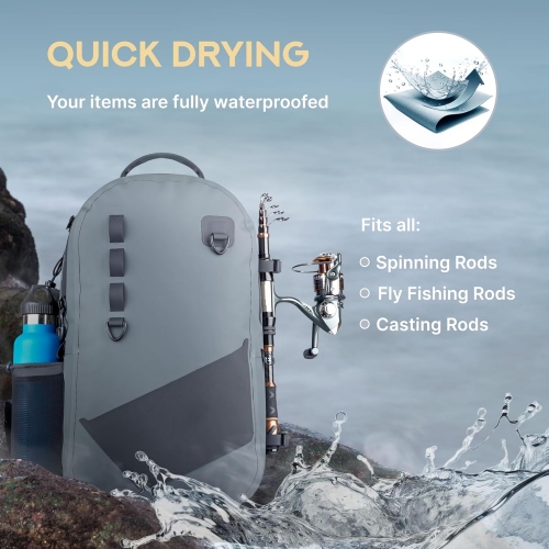 Waterproof Fishing Backpack with Holder Manufacturer