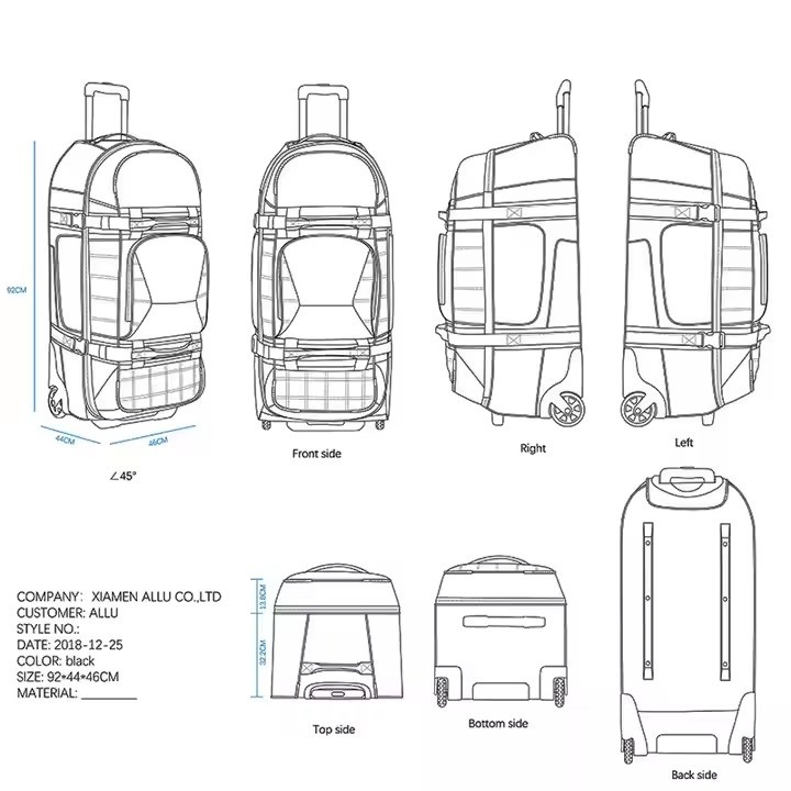 OEM Durable Waterproof Outdoor Luggage Trolley Bag Supplier