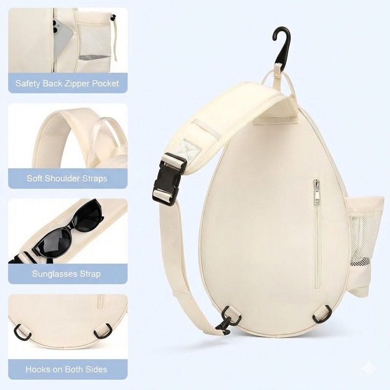 Padel Racket Backpack With Multi Storage Pockets